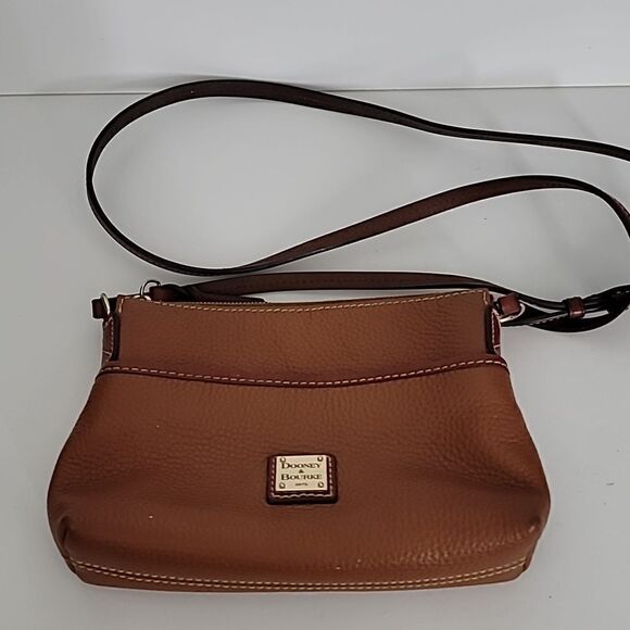 Dooney & Bourke Brown/ Tan leather Cross body bag - Picture 1 of 12